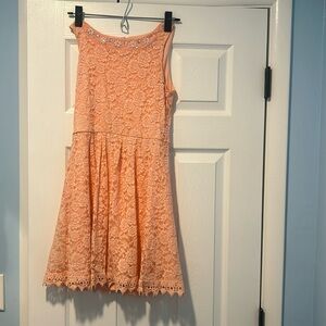 As you wish Girls size 14 coral lace  dress